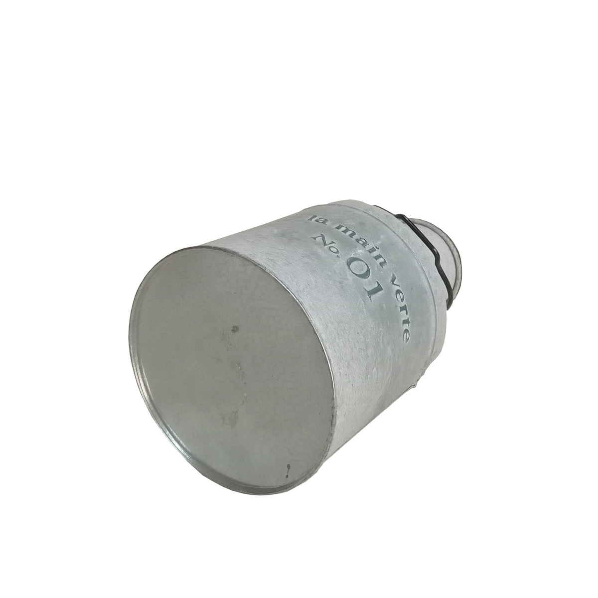 ミルクポット オーナメント グランディール S ( プランター 花瓶 花びん 植木鉢 プラントポット 植物用ポット 花器 ポット ブリキ ジョウロ ブリキ鉢 アイアン 植物 花 ドライフラワー 観葉植物 園芸 インテリア 卓上 ) 【ホワイト】 ホワイト