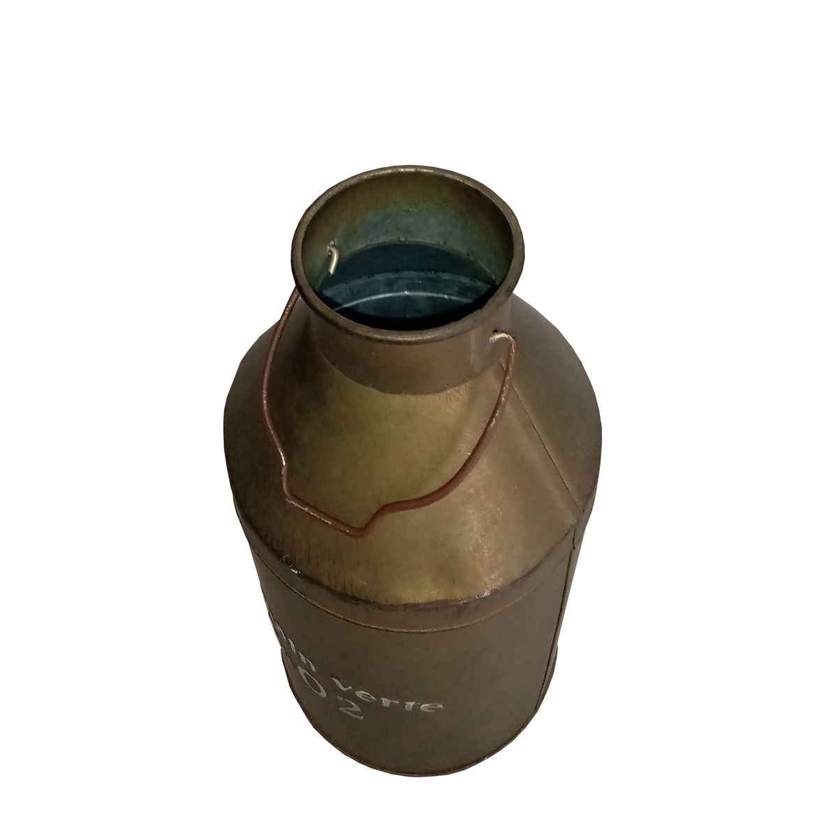 ミルクポット オーナメント グランディール L ( プランター 花瓶 花びん 植木鉢 プラントポット 植物用ポット 花器 ポット ブリキ ジョウロ ブリキ鉢 アイアン 植物 花 ドライフラワー 観葉植物 園芸 インテリア 卓上 ) 【アイアン】 アイアン