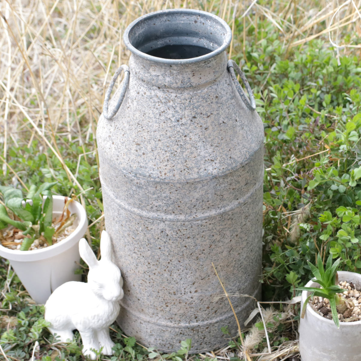 ガーデンオーナメント ファーマー ミルクカン S ( オーナメント 花瓶 花びん スワッグ 収納 花器 ポット アイアン ミルク缶 鉄製 植物 花 ドライフラワー 観葉植物 園芸 インテリア 卓上 花資材 ディスプレイ )