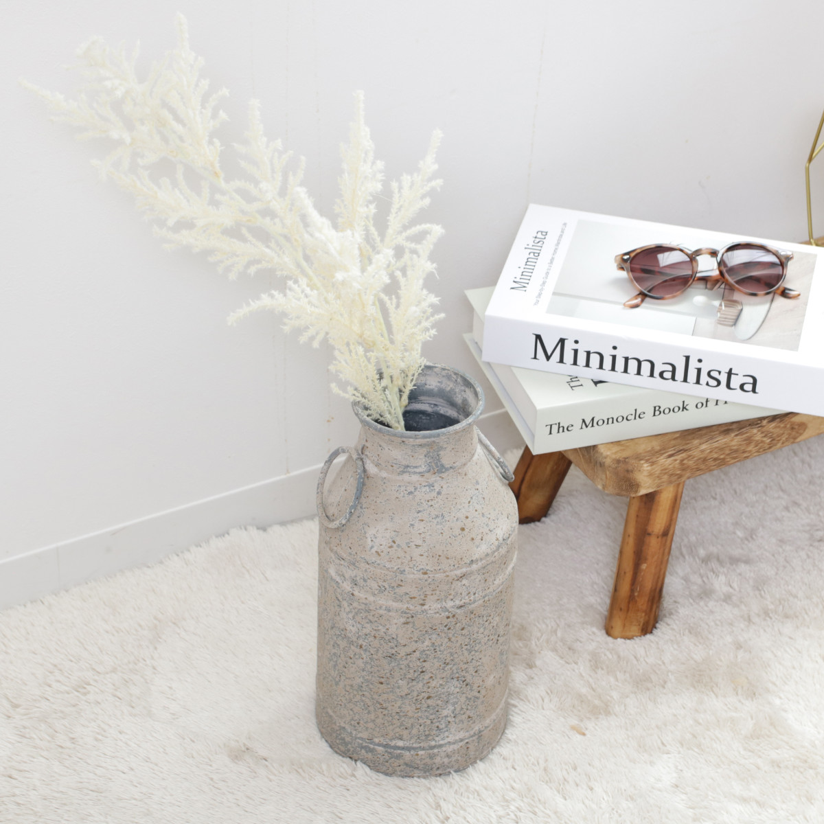 ガーデンオーナメント ファーマー ミルクカン S ( オーナメント 花瓶 花びん スワッグ 収納 花器 ポット アイアン ミルク缶 鉄製 植物 花 ドライフラワー 観葉植物 園芸 インテリア 卓上 花資材 ディスプレイ )