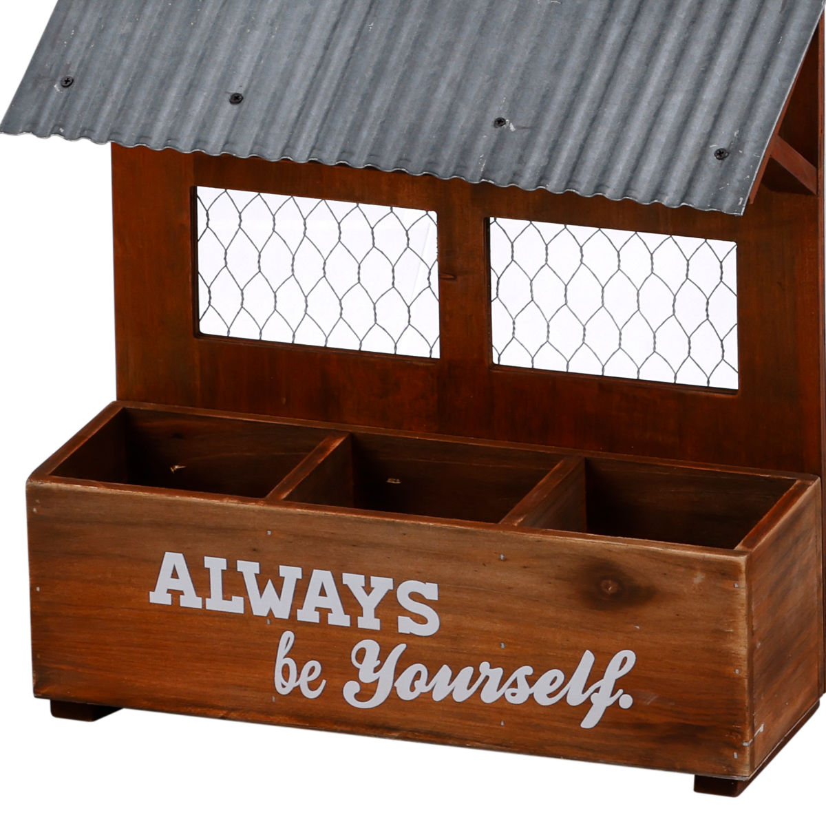 プランター トリプルプランター エコルフェ ( プランターポット 植木鉢 植木ポット アンティーク調 フラワーポット アイアン 多肉植物 観葉植物 引っ掛け 吊り下げ 壁掛け ハンギング 植物用ポット 花器 鉢 トタン 天然木 ) 【ホワイト】 ホワイト