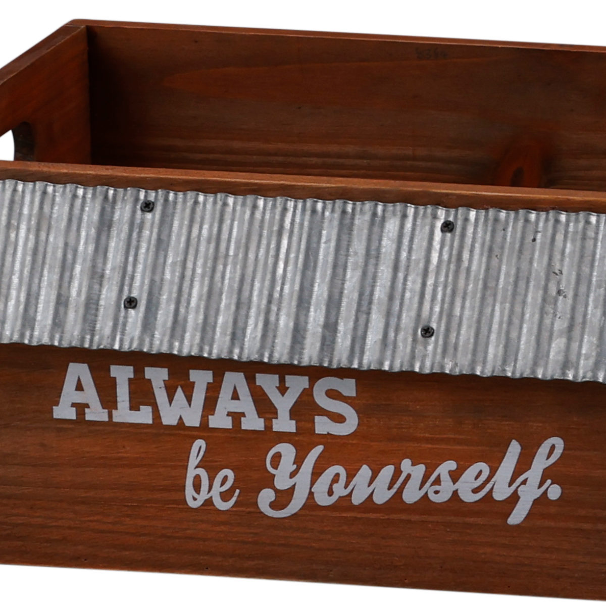 収納ボックス スタッキングボックス エコルフェ ( 収納ケース 木箱 ボックス ケース 花台 プランターポット アンティーク調 プランターカバー 植木鉢カバー 小物入れ 小物ケース 植木鉢 プランター カバー おしゃれ トタン 天然木 ) 【ホワイト】 ホワイト