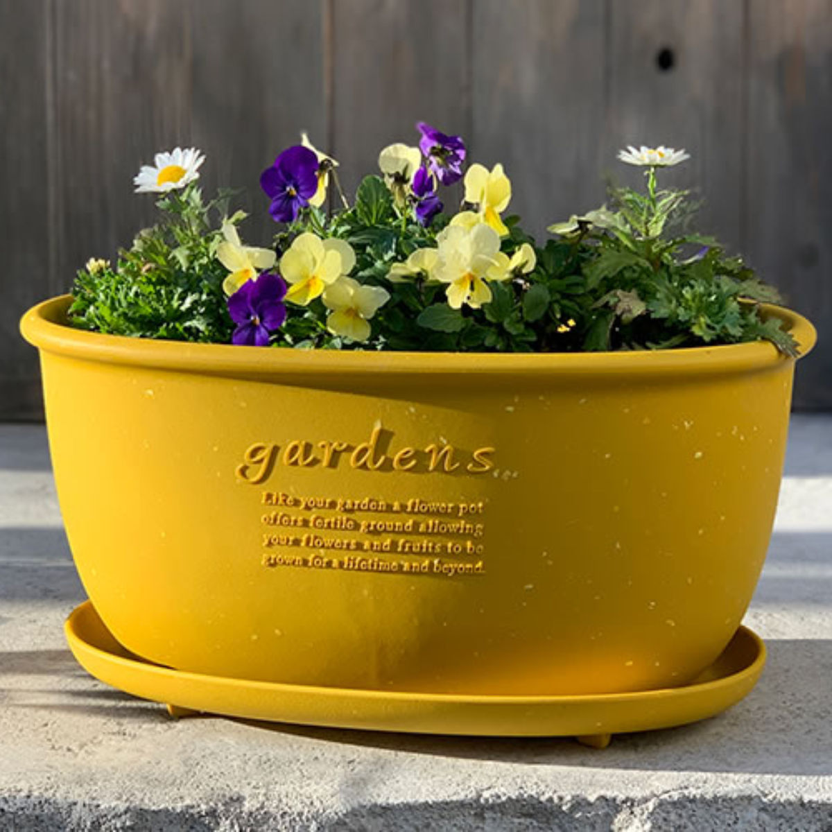 受け皿 エコプレートオーバル 古紙入り 幅42.5×奥行26.9cm ( 鉢皿 受皿 プレート 鉢受け皿 水受け皿 水受け プラスチック オーバル 足付き ペーパー 天然素材 ワンプレートガーデン プラ鉢 だ円 エコポット 皿 軽量 おしゃれ ) 【グリーン】 グリーン