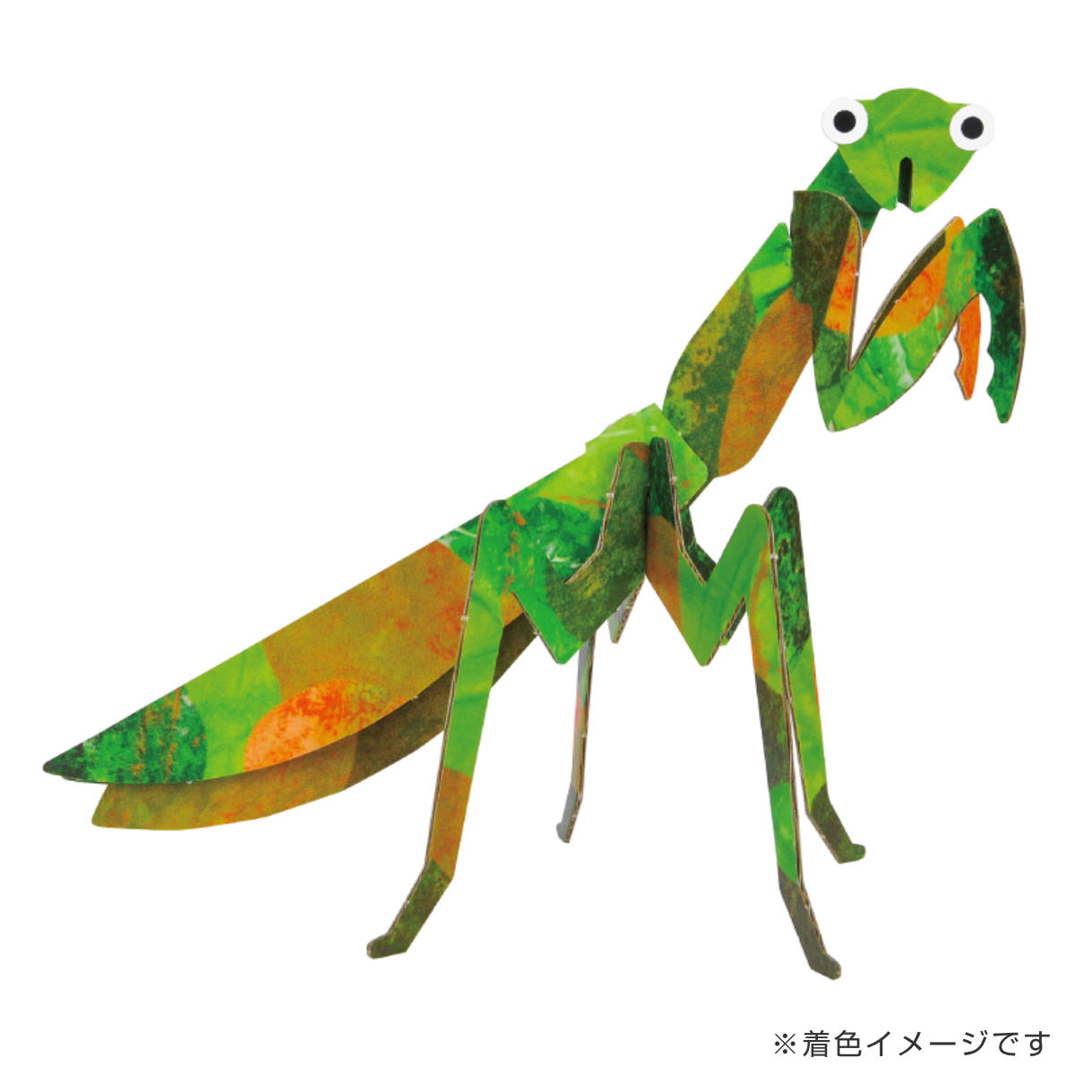 工作キット ダンボール製 hacomo eggシリーズ 昆虫のたまご ( ダンボール 段ボール 昆虫 おもちゃ ペーパークラフト 工作 子ども キッズ 組み立て 手作り キット 組立 作る 簡単 リサイクル エコ お絵描き 色塗り 立体的 本格的 )