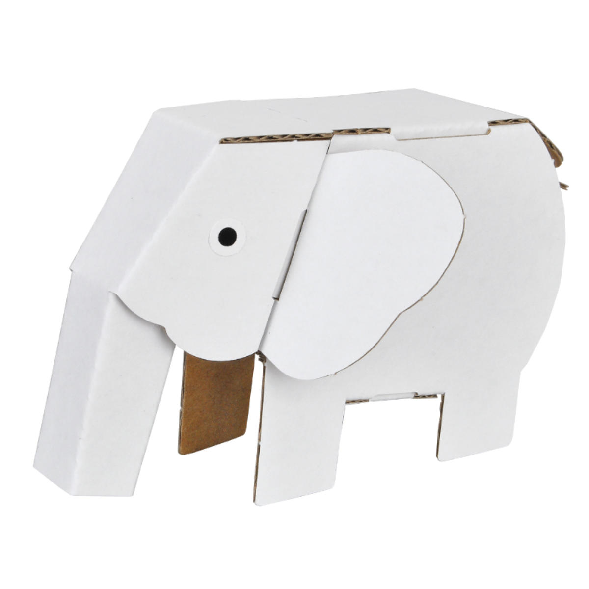 工作キット ダンボール製 hacomo eggシリーズ 動物のたまご ( ダンボール 段ボール 動物 おもちゃ ペーパークラフト 工作 子ども キッズ 組み立て 手作り キット 組立 作る 簡単 リサイクル エコ お絵描き 色塗り 立体的 本格的 )