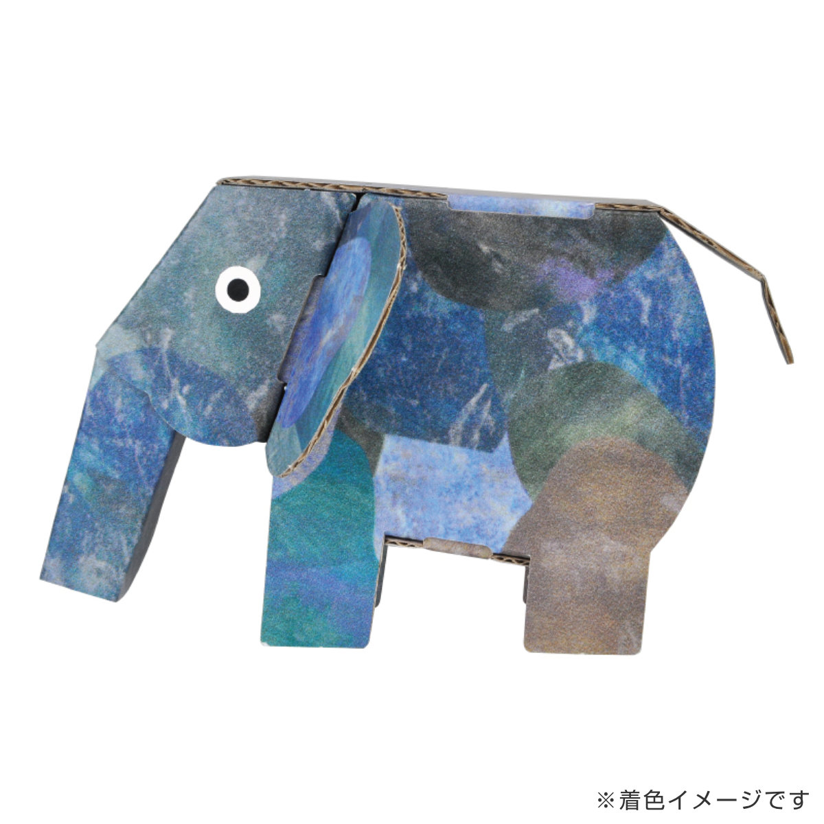 工作キット ダンボール製 hacomo eggシリーズ 動物のたまご ( ダンボール 段ボール 動物 おもちゃ ペーパークラフト 工作 子ども キッズ 組み立て 手作り キット 組立 作る 簡単 リサイクル エコ お絵描き 色塗り 立体的 本格的 )