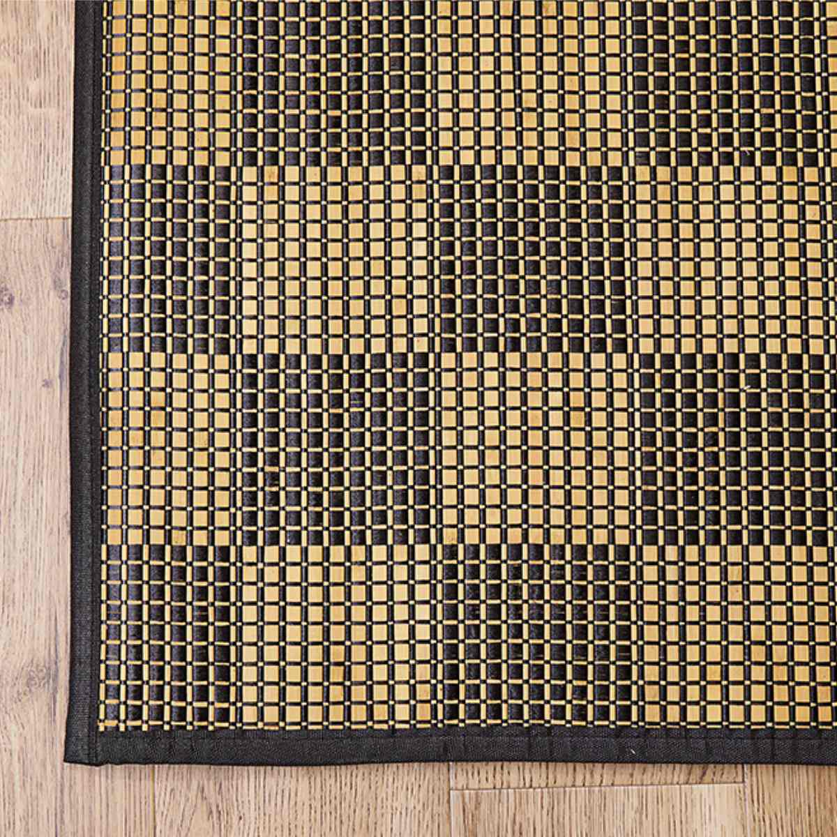 ラグ モダン柄の竹ラグ ベック 180×240cm ( カーペット 絨毯 マット 竹 長方形 3畳 3帖 天然素材 市松模様 厚手 竹素材 天然 ひんやり 夏 ウレタン入り 抗菌 防臭 コンパクト 三層 ふっくら エコ 防音効果 ) 【グレー】 グレー