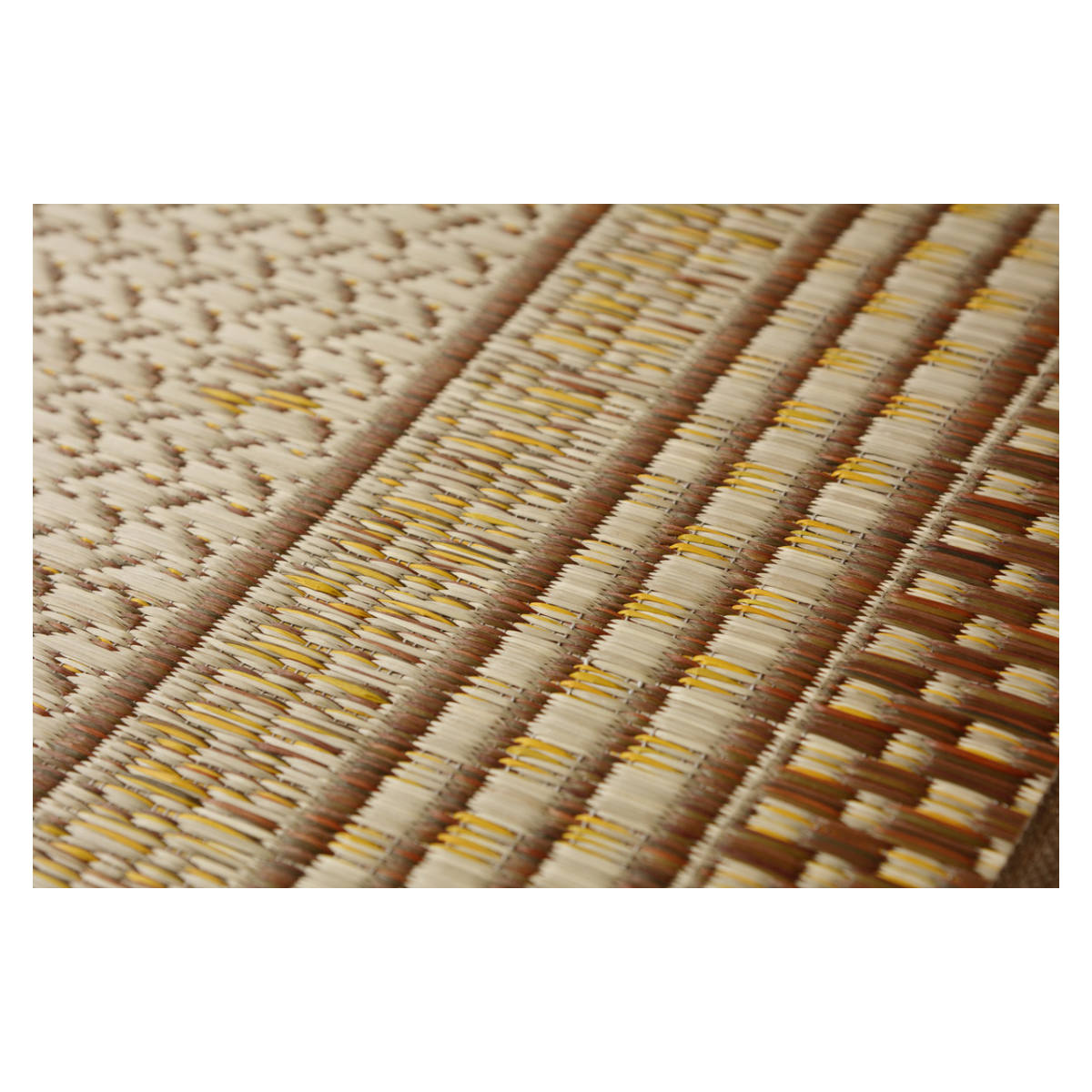 ラグ い草ラグ 191×191cm 日本製 滑り止め 約2畳 薄手 ござ 裏貼り エルモード ブルー ( い草マット マット ラグマット い草 カーペット じゅうたん ゴザ 畳マット いぐさ 軽量 夏用 おしゃれ 国産 ) 【ブラウン】 ブラウン