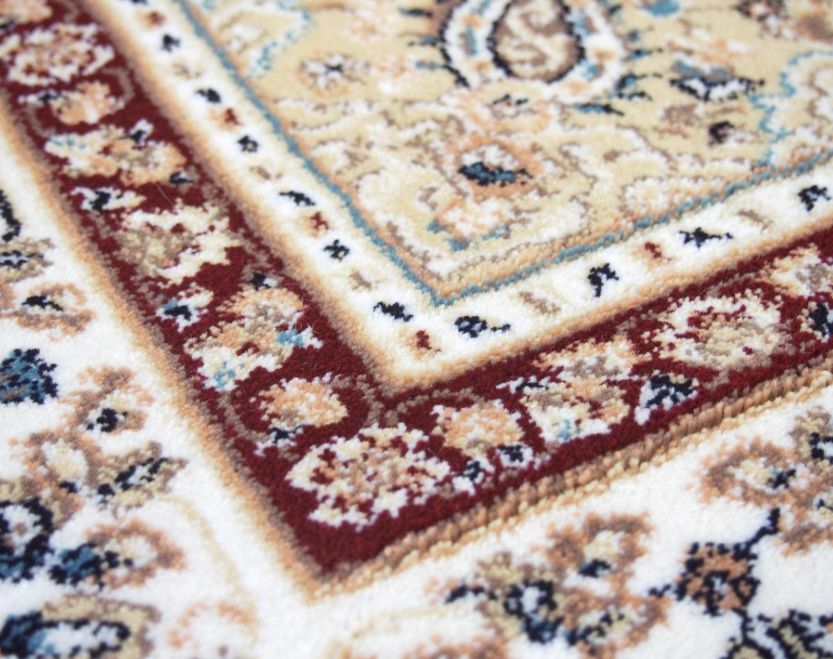 ラグ トルコ製ウィルトンラグ ローサマルカンド 240×240cm レッド ( ラグマット カーペット じゅうたん 絨毯 敷物 マット おしゃれ ウィルトン織 長方形 薄手 ホットカーペット 床暖房 対応 約4.5畳 )