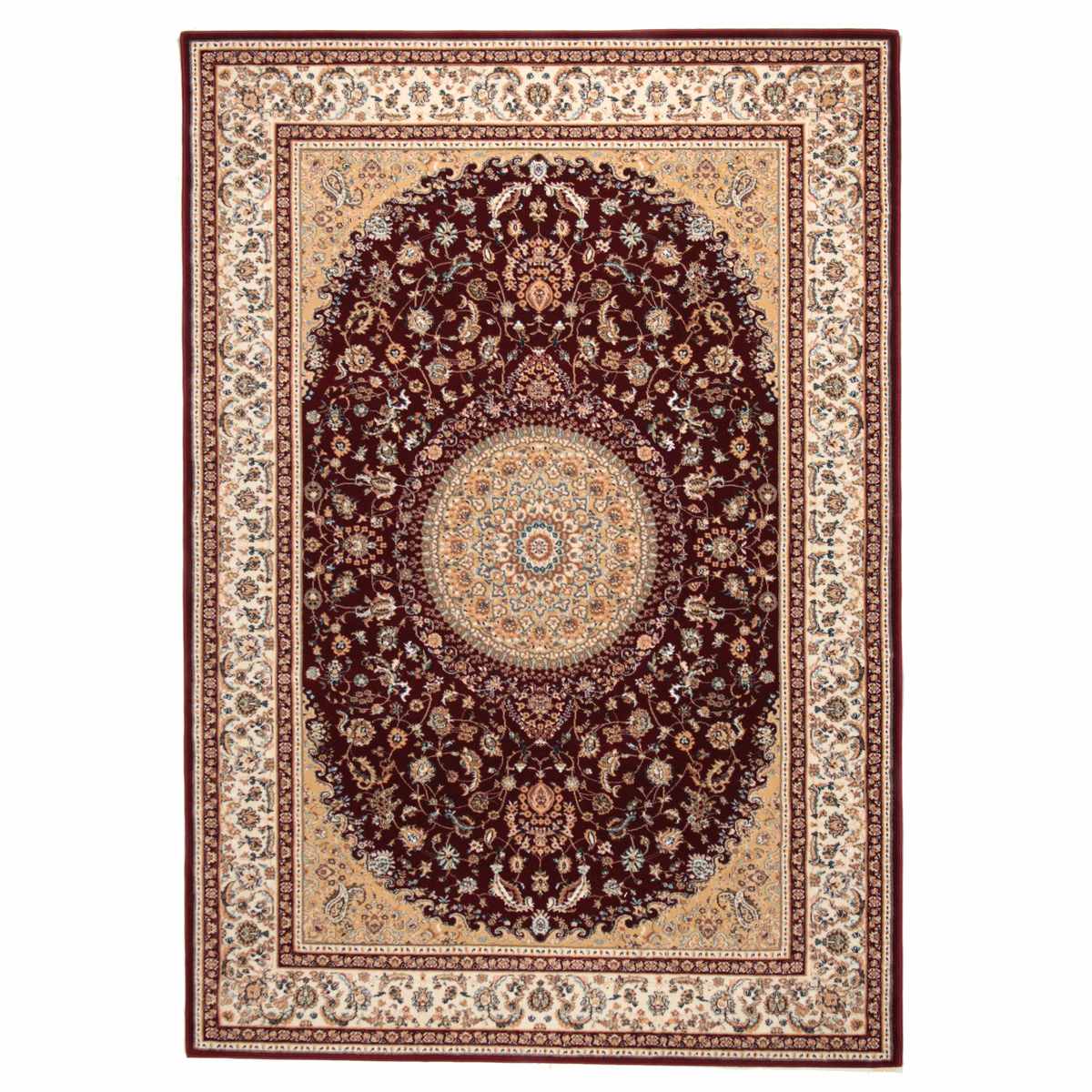 ラグ トルコ製ウィルトンラグ ローサマルカンド 240×240cm レッド ( ラグマット カーペット じゅうたん 絨毯 敷物 マット おしゃれ ウィルトン織 長方形 薄手 ホットカーペット 床暖房 対応 約4.5畳 )