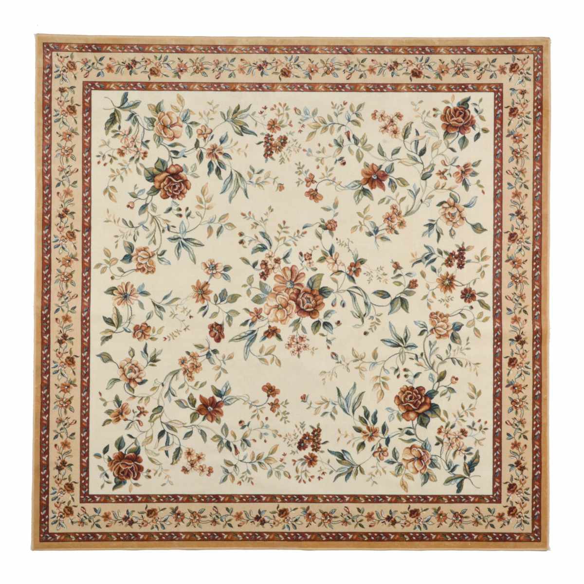 ラグ 195×195cm ラグマット ベルギー製モケットラグ ロイヤルパレス アムール ( ラグマット カーペット じゅうたん 絨毯 敷物 マット おしゃれ ウィルトン織 長方形 薄手 ホットカーペット 床暖房 対応 約2畳 ) 【グリーン】 グリーン