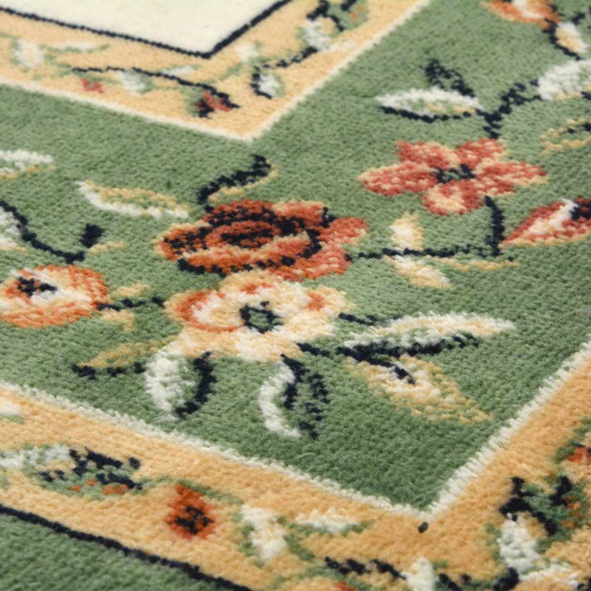 ラグ 195×195cm ラグマット ベルギー製モケットラグ ロイヤルパレス アムール ( ラグマット カーペット じゅうたん 絨毯 敷物 マット おしゃれ ウィルトン織 長方形 薄手 ホットカーペット 床暖房 対応 約2畳 ) 【グリーン】 グリーン