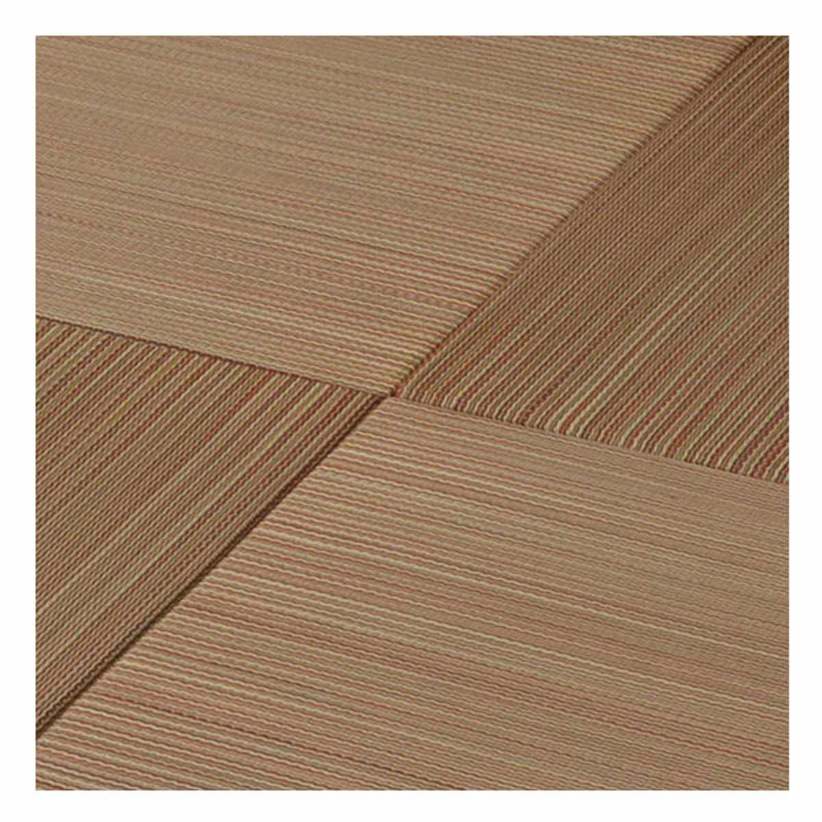 ユニット畳 置き畳 紗彩 約65×65 滑り止め付き 6枚セット ブラック ( 畳マット 畳 ラグ マット い草 軽量 コンパクト 移動 楽々 簡単 設置 システム畳 フロア畳 フローリング畳 軽い フローリング 手軽 和室 洋室 厚み 滑り止め ) 【グリーン】 グリーン