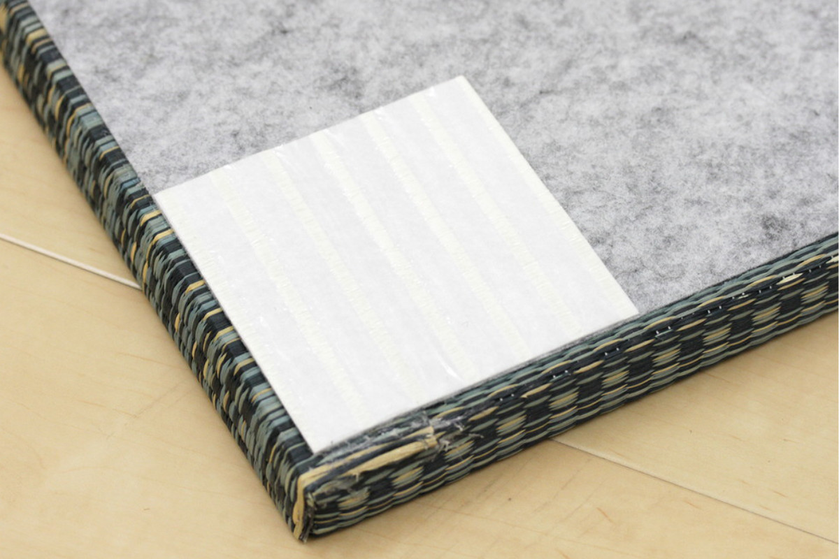 ユニット畳 置き畳 王騎 約65×65 滑り止め付き 4枚セット ブルー ( 畳マット 畳 ラグ マット システム畳 フロア畳 フローリング畳 簡単 設置 軽い フローリング 手軽 和室 洋室 い草 厚み クッション性 キズ防止 ) 【ブルー】 ブルー