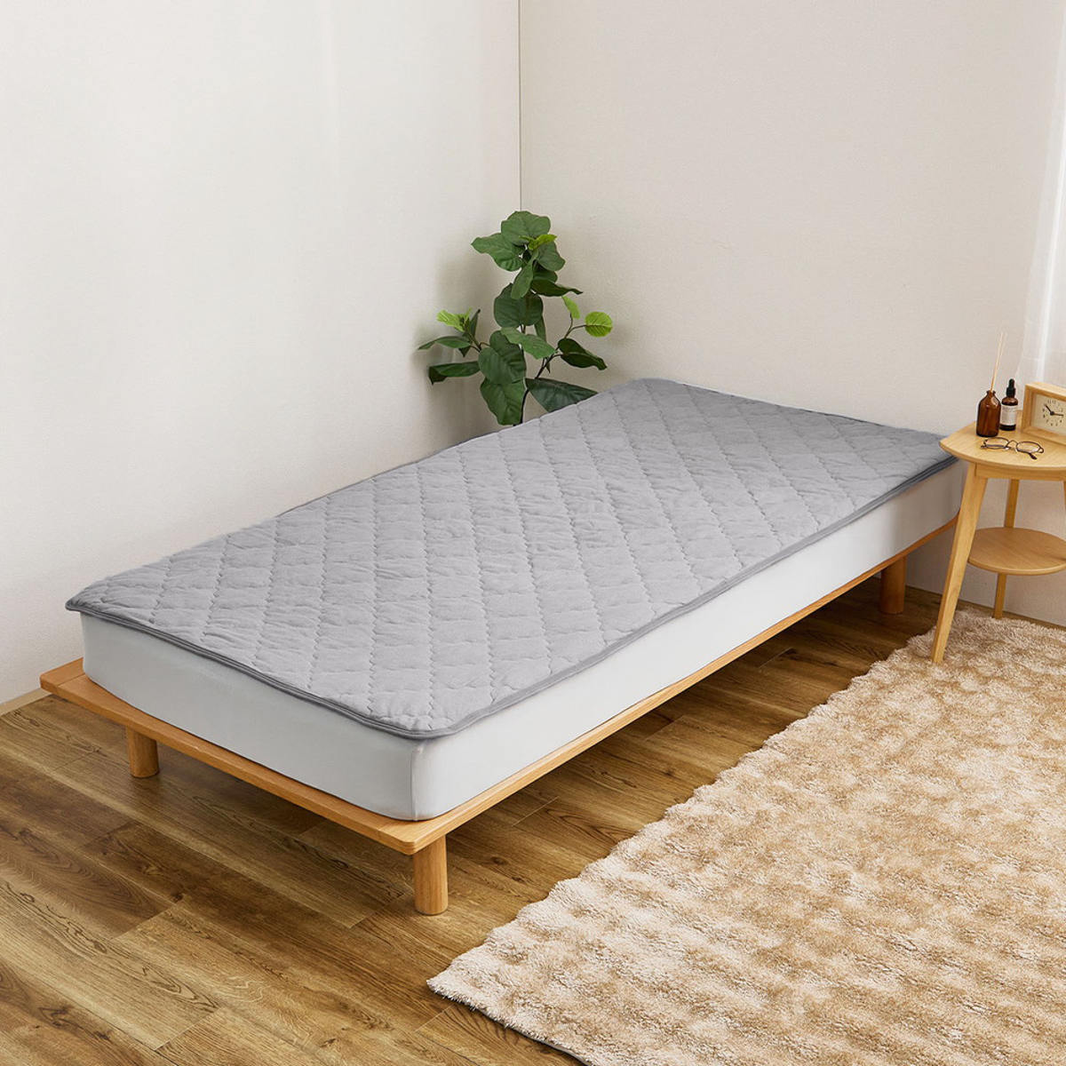 ボックスシーツ単品 シングル ズレない敷きパッド ピターら ( PITARA ボックスシーツ 単品 ズレない 密着 敷き布団OK マットレス 寝具 無地 ずれない 洗濯OK )