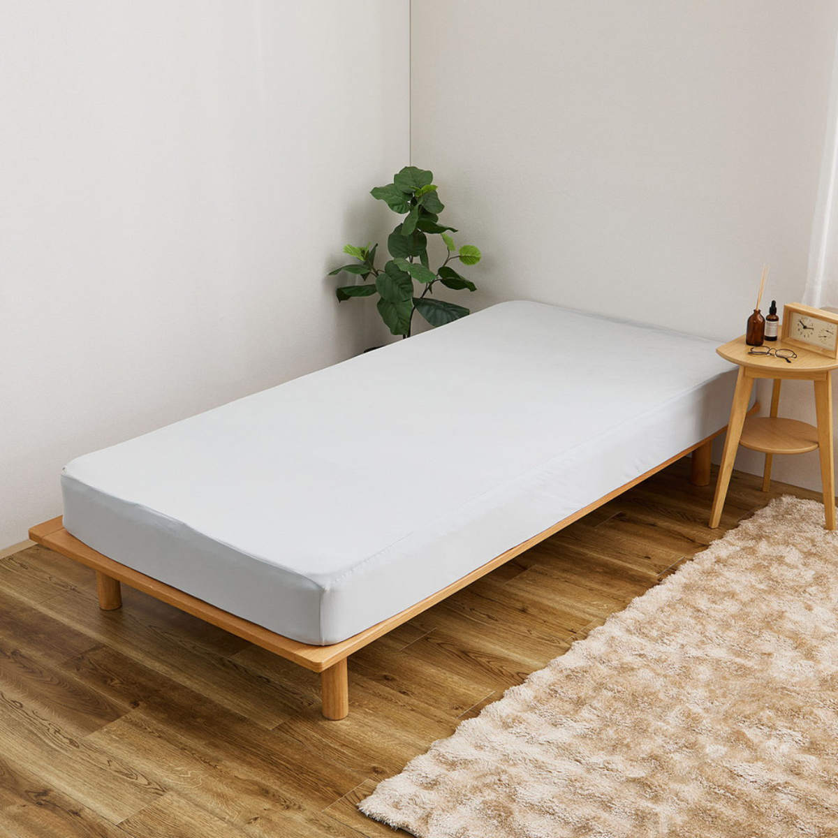 ボックスシーツ単品 シングル ズレない敷きパッド ピターら ( PITARA ボックスシーツ 単品 ズレない 密着 敷き布団OK マットレス 寝具 無地 ずれない 洗濯OK )