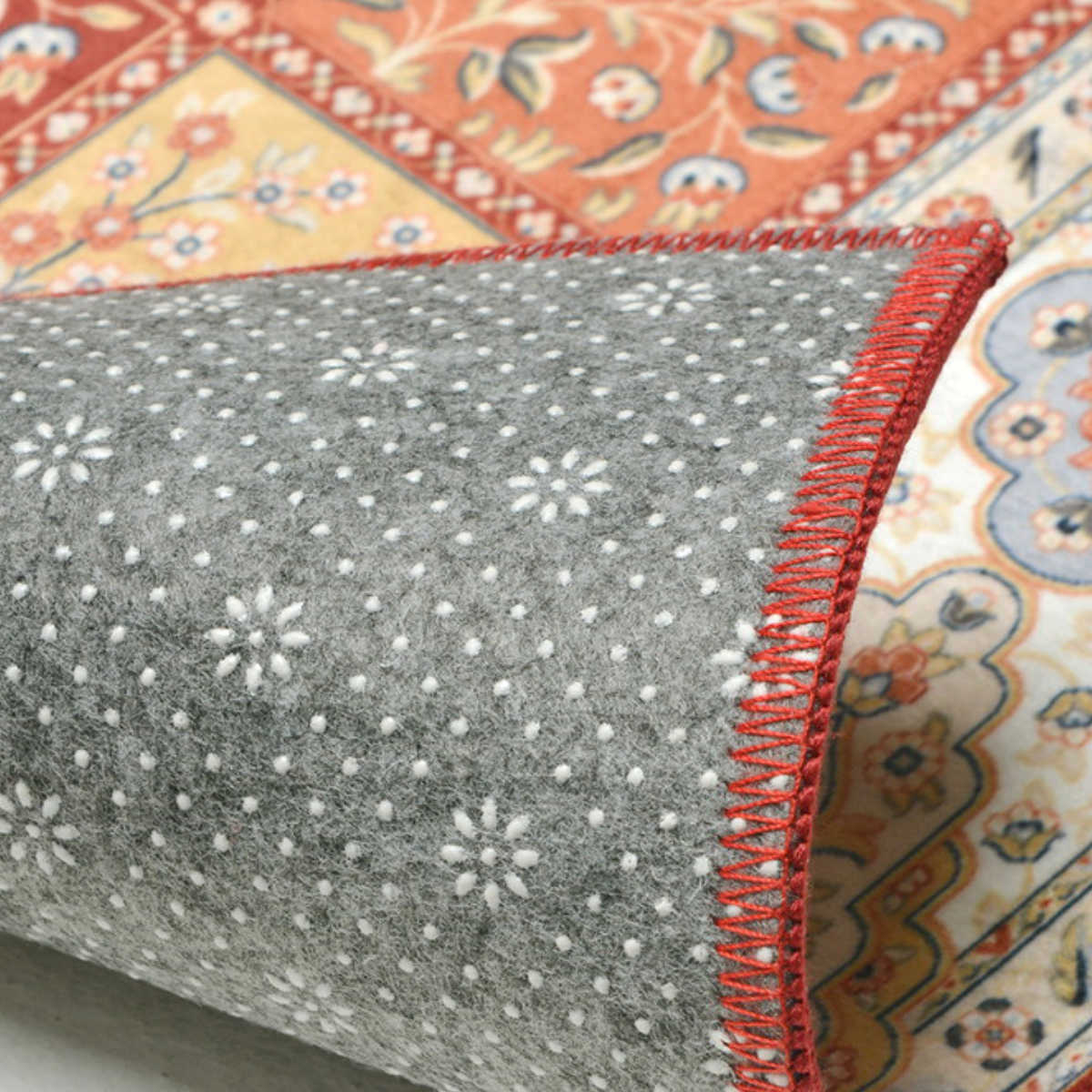 玄関マット 60×90 メダリオン柄 プリントマット 室内 ( マット ラグ 敷物 インテリア おしゃれ 薄手 軽量 滑り止め 手洗い 洗える 幅90cm キッチン リビング 寝室 洗面所 ランドリー 室内用マット 玄関 脱衣所 洗面 敷き物 ) 【ターコイズ】 ターコイズ