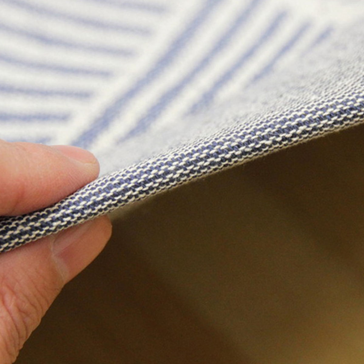 玄関マット 50×80 インド綿のふっくら玄関マット 室内 ( マット ラグ 洗える コットン 敷物 インテリア おしゃれ 薄手 軽量 滑り止め 幅80cm キッチン リビング 寝室 洗面所 ランドリー 室内用マット 玄関 脱衣所 洗面 敷き物 綿 ) 【ネイビー】 ネイビー