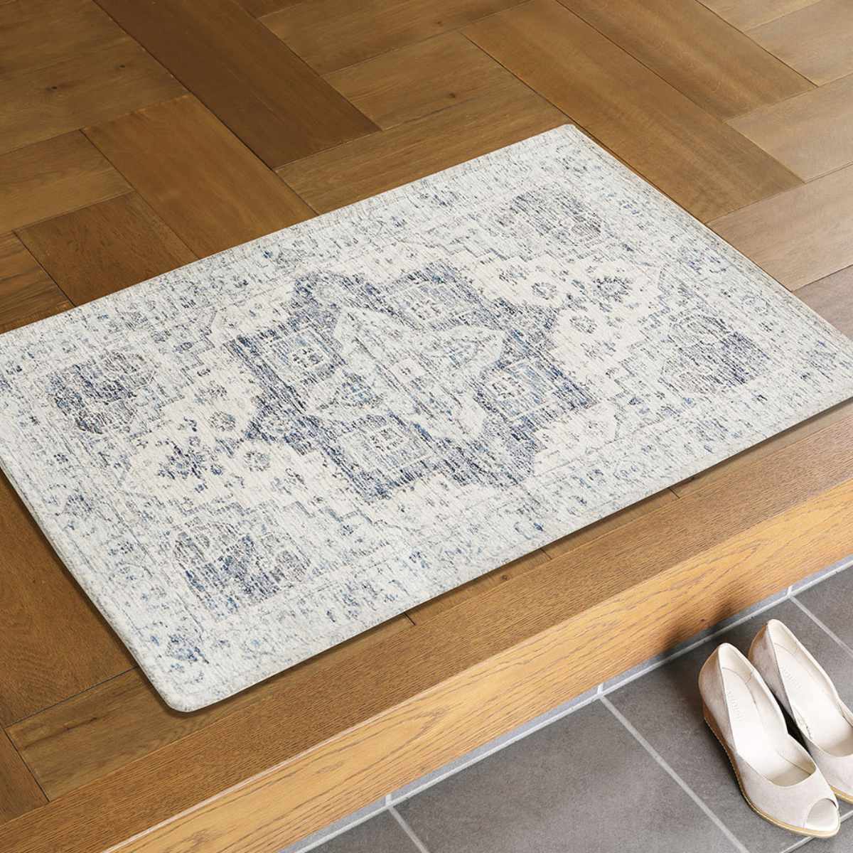 玄関マット 60×90 シェニールマット ジャガード織 室内 ( マット ラグ 敷物 インテリア おしゃれ 薄手 軽量 滑り止め 幅90cm キッチン リビング 寝室 洗面所 ランドリー 室内用マット 玄関 脱衣所 洗面 敷き物 ) 【ダーシャ】 ダーシャ