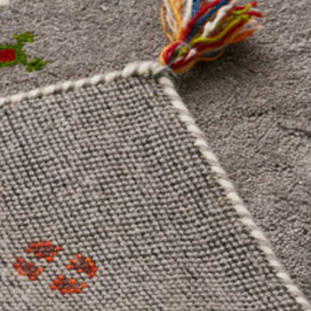 玄関マット 室内 GABBEH ヌメロ 60×90 ( マット ラグ 敷物 インテリア おしゃれ ギャッベ ウール100% ふかふか 羊毛 冬 幅90cm かわいい キッチン リビング 寝室 洗面所 室内用マット 敷き物 ) 【アイボリー】 アイボリー