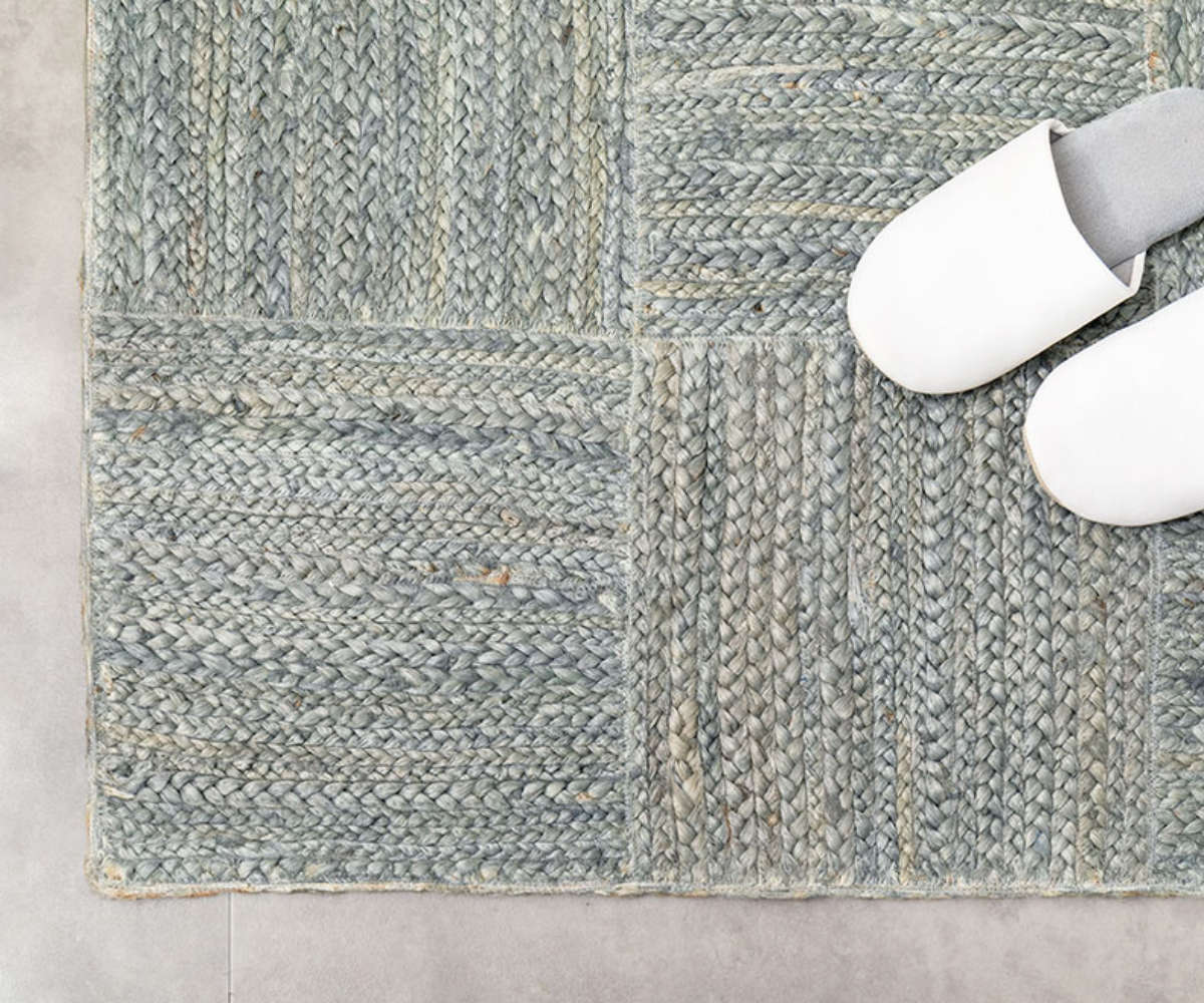 玄関マット 室内 ジュートマット トロン 60×90 ( マット ラグ 敷物 インテリア おしゃれ ジュート100% 夏 手織り 黄麻 薄手 幅90cm かわいい キッチン リビング 寝室 洗面所 室内用マット 敷き物 涼しい ) 【ホワイト】 ホワイト