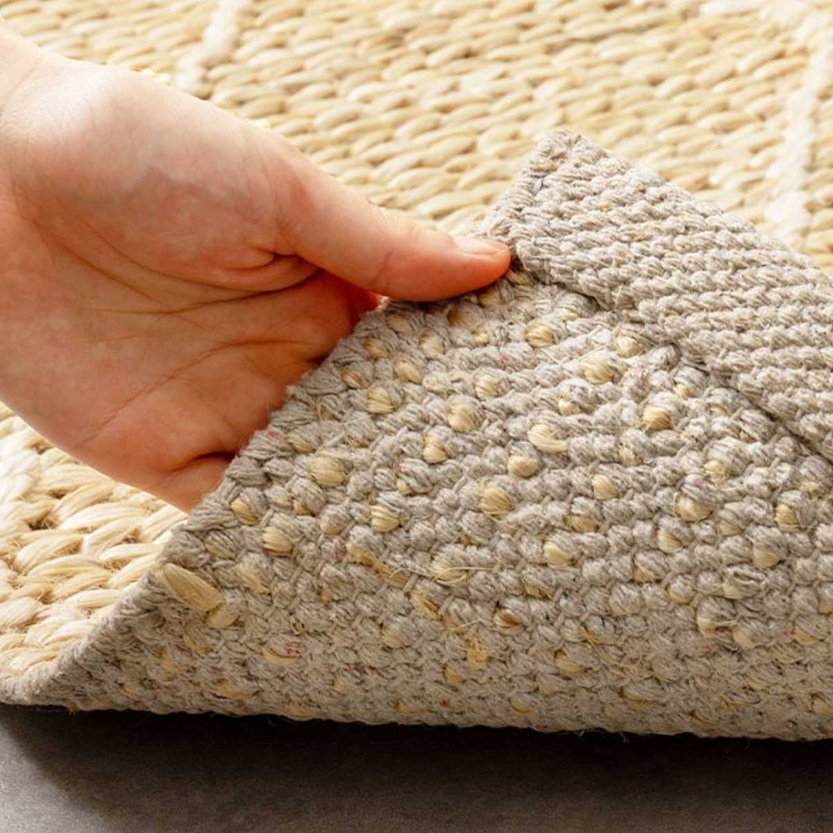 玄関マット 室内 ジュートマット モロッカン 60×90 ( マット ラグ 敷物 インテリア おしゃれ ジュート100% 夏 手織り 黄麻 薄手 幅90cm かわいい キッチン リビング 寝室 洗面所 室内用マット 敷き物 涼しい ) 【ネイビー】 ネイビー