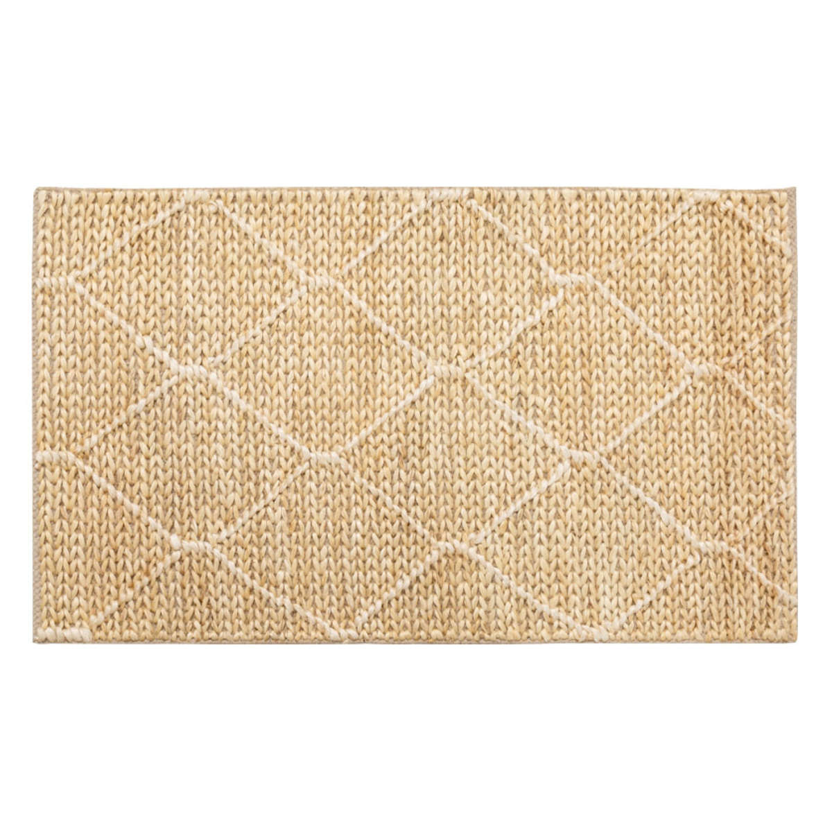 玄関マット 室内 ジュートマット モロッカン 60×90 ( マット ラグ 敷物 インテリア おしゃれ ジュート100% 夏 手織り 黄麻 薄手 幅90cm かわいい キッチン リビング 寝室 洗面所 室内用マット 敷き物 涼しい ) 【ネイビー】 ネイビー