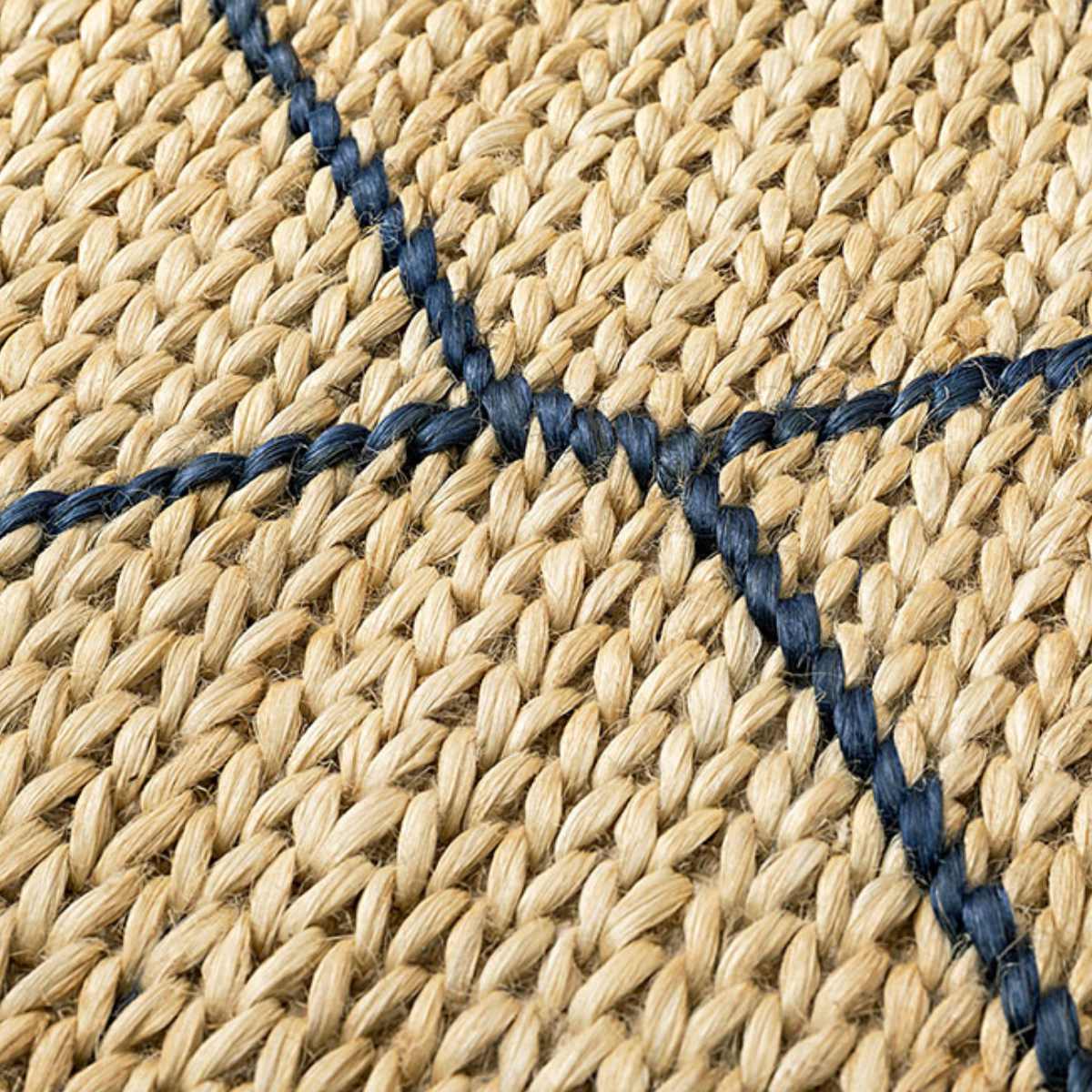 玄関マット 室内 ジュートマット モロッカン 60×90 ( マット ラグ 敷物 インテリア おしゃれ ジュート100% 夏 手織り 黄麻 薄手 幅90cm かわいい キッチン リビング 寝室 洗面所 室内用マット 敷き物 涼しい ) 【ネイビー】 ネイビー