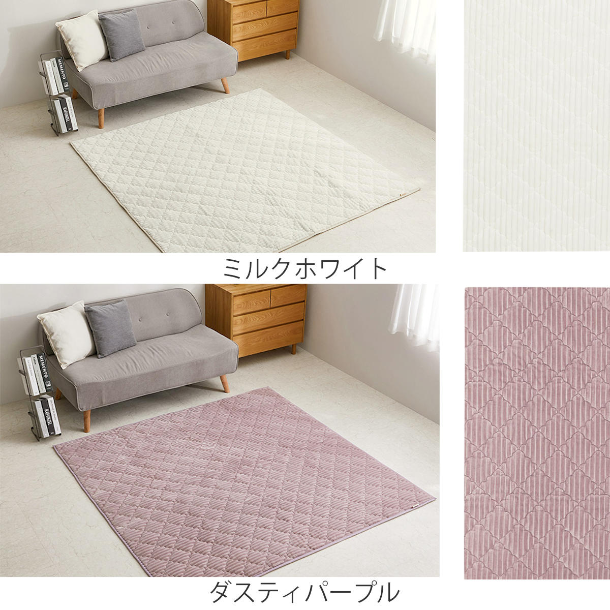 ラグ 洗える くすみカラーのストライプフランネルラグ ショコラ 130×190 ( マット ラグマット カーペット 長方形 床暖対応 絨毯 床暖 ホットカーペット 対応 洗えるラグ インテリア ホットカーペット対応 滑り止め フランネル ) 【グレージュ】 グレージュ