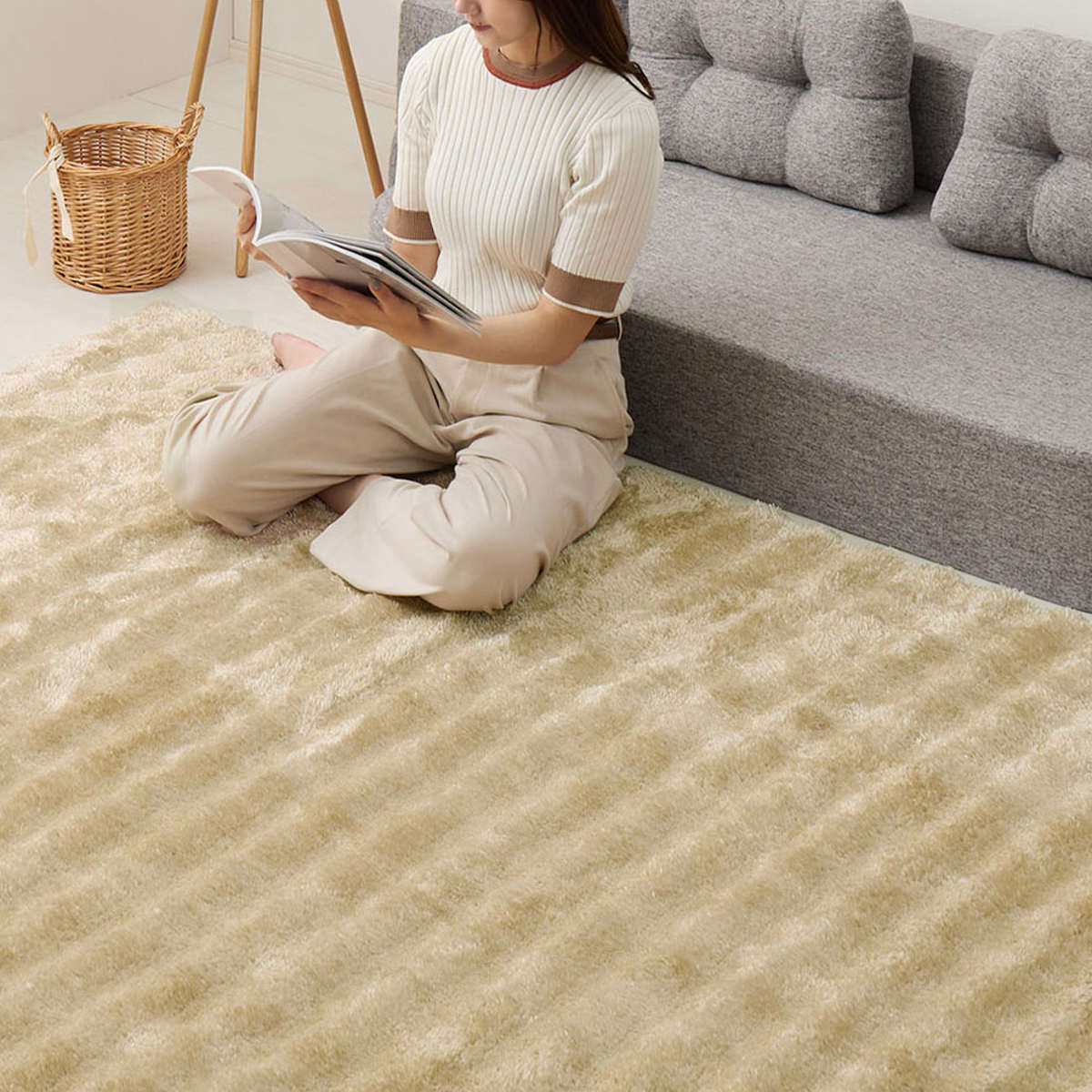 ラグ 洗える メルア 120x180 ポコポコシャギーラグ ( シャギーラグ ラグマット カーペット 絨毯 じゅうたん マット 床暖対応 床暖 床暖房 アクセントラグ ホットカーペット対応 インテリア ふんわり 低ホルムアルデヒド ) 【ピンク】 ピンク