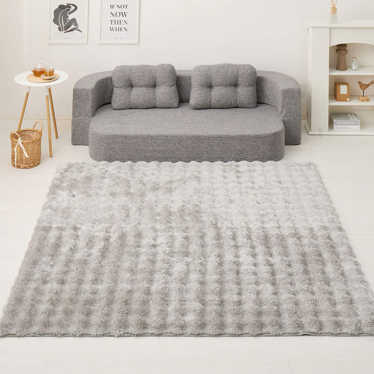 ラグ 洗える メルア 180x180 ポコポコシャギーラグ ( シャギーラグ ラグマット カーペット 絨毯 じゅうたん マット 床暖対応 床暖 床暖房 アクセントラグ ホットカーペット対応 インテリア ふんわり 低ホルムアルデヒド ) 【ピンク】 ピンク