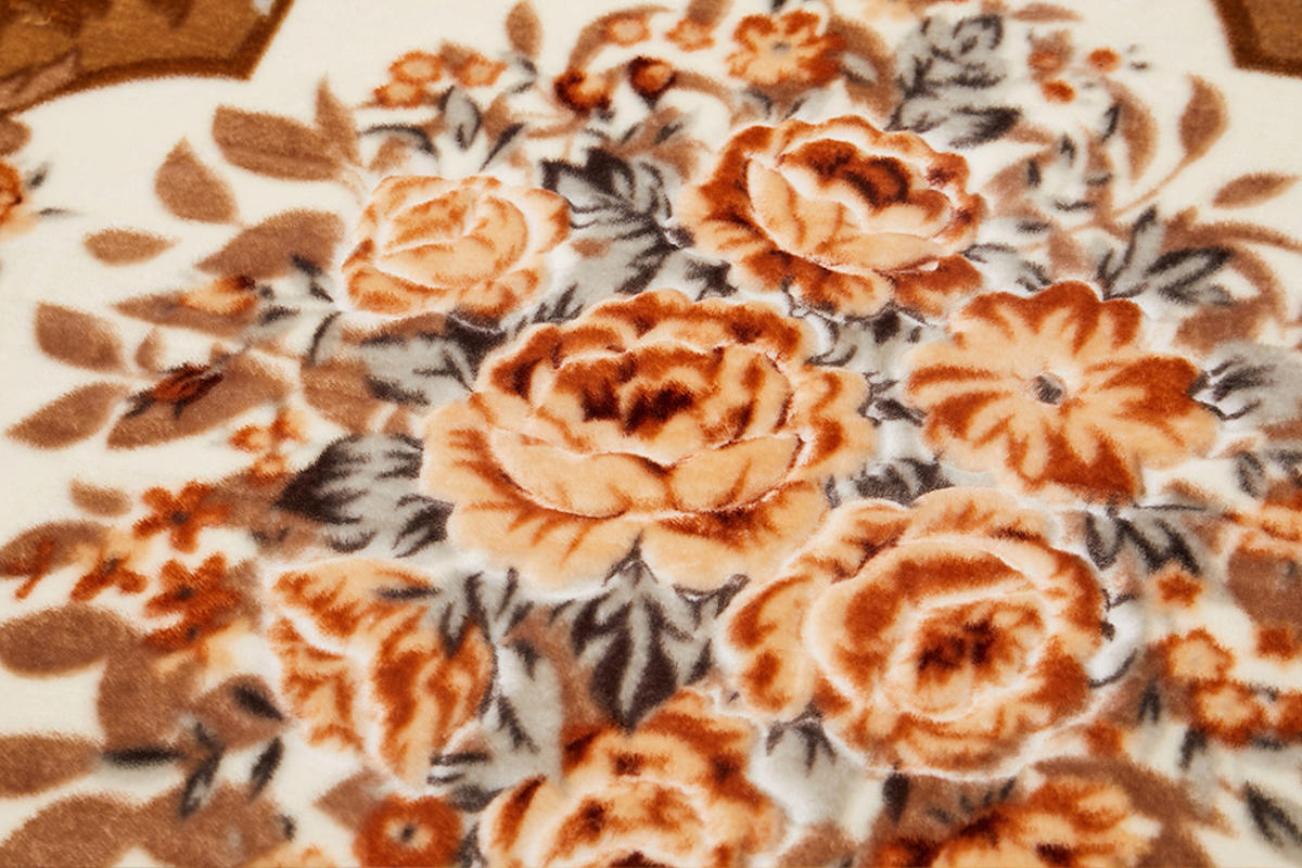 ラグ 洗える アドリア 185x185 ホットカーペットカバー ( ラグマット マット カーペット 絨毯 じゅうたん 床暖対応 床暖 床暖房 センターラグ 花柄 フラワー ホットカーペット インテリア ) 【ベージュ】 ベージュ