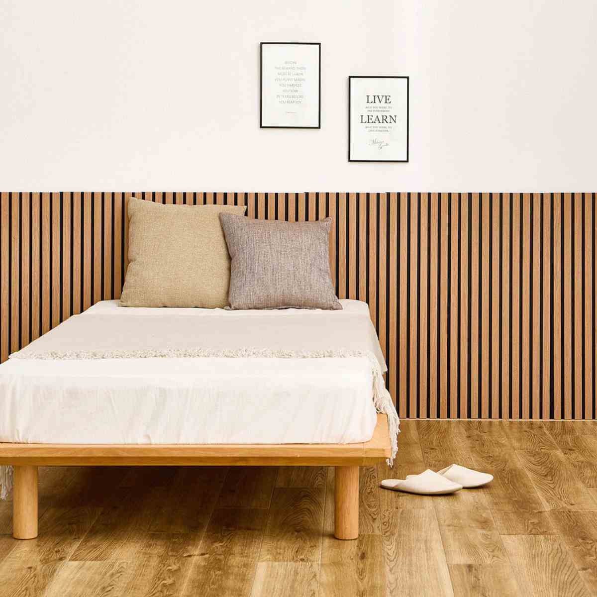 吸音パネル イパネッラ 6枚入り 防音 木目調 ( 吸音ボード ウォールパネル おしゃれ 壁 DIY 防音パネル 吸音材 カット 切れる 防音シート 防音マット 壁に貼る 壁面 オフィス インテリア 簡単DIY 吸音機能付き 内装 パネル 防音材 ) 【ダークブラウン】 ダークブラウン