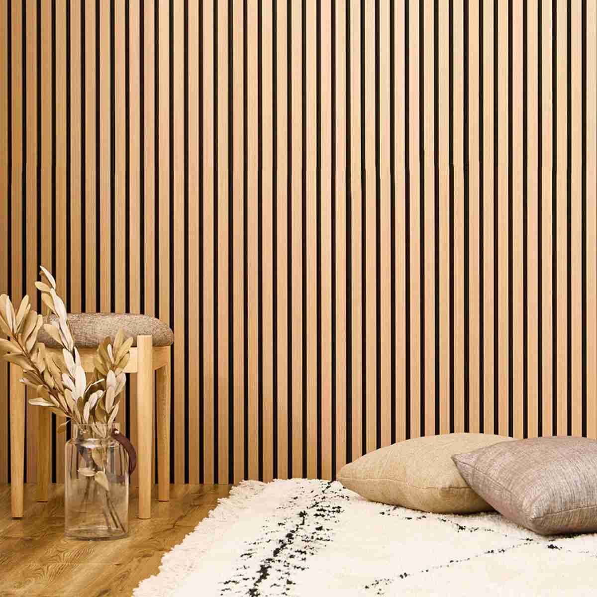 吸音パネル イパネッラ 6枚入り 防音 木目調 ( 吸音ボード ウォールパネル おしゃれ 壁 DIY 防音パネル 吸音材 カット 切れる 防音シート 防音マット 壁に貼る 壁面 オフィス インテリア 簡単DIY 吸音機能付き 内装 パネル 防音材 ) 【ダークブラウン】 ダークブラウン