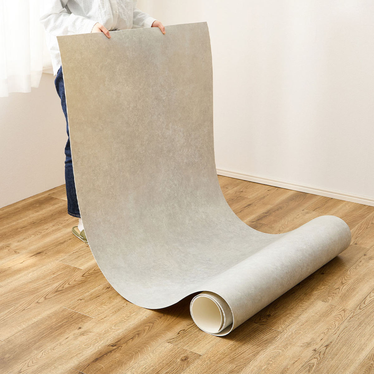 クッションフロア 抗菌 防カビ ペット対応クッションフロア 約90x300 ( クッションフロアマット ペットマット ペット用マット 滑り止め 足腰サポート 滑りにくい 消臭 カット可能 ) 【オーク】 オーク