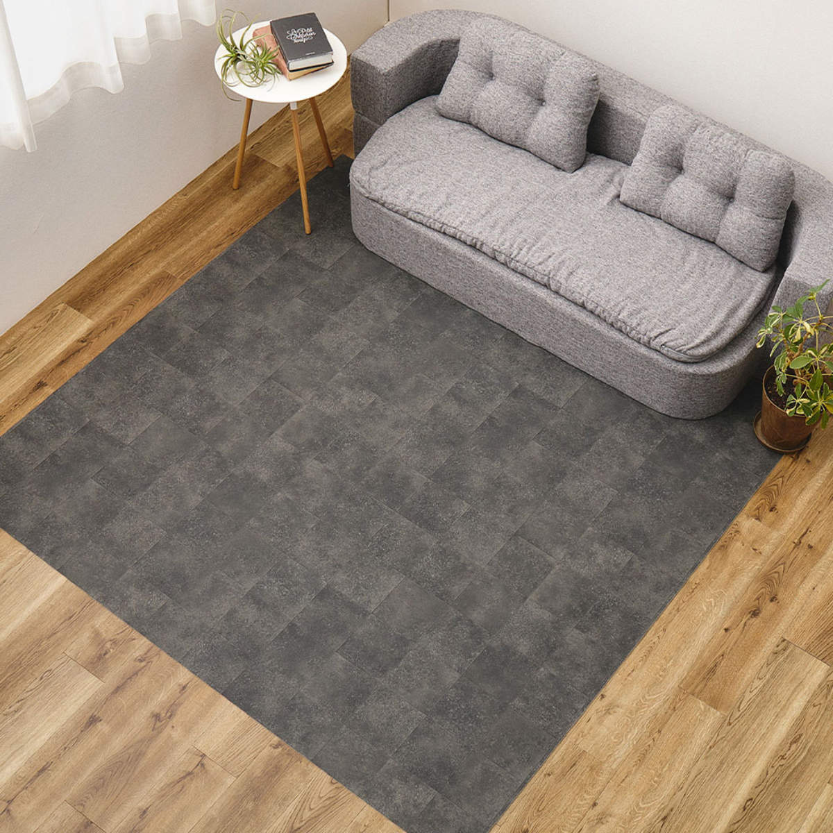 抗ウィルス・抗菌・防カビ機能付き ペット対応クッションフロア 182x260 ( クッションフロアマット ペットマット ペット用マット 滑り止め 大判 広範囲 足腰サポート 滑りにくい 消臭 カット可能 大判マット 特大サイズ ) 【モルタル】 モルタル