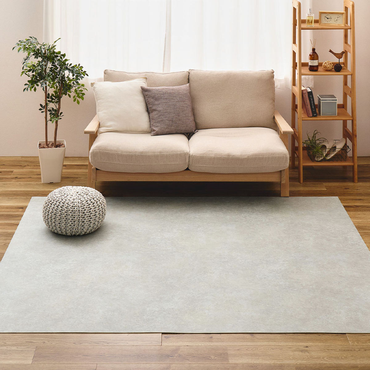 抗ウィルス・抗菌・防カビ機能付き ペット対応クッションフロア 182x260 ( クッションフロアマット ペットマット ペット用マット 滑り止め 大判 広範囲 足腰サポート 滑りにくい 消臭 カット可能 大判マット 特大サイズ ) 【モルタル】 モルタル