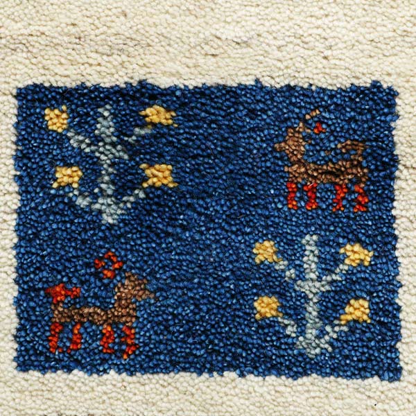 ラグ ラグマット 80×140cm 手織り マット ギャッベ D19 ( インテリアマット ギャベ じゅうたん ウール 厚手 絨毯 保温効果 防音対策 快適 リビング 長方形 床暖房 四角 室内 GABBEH 80 140 )