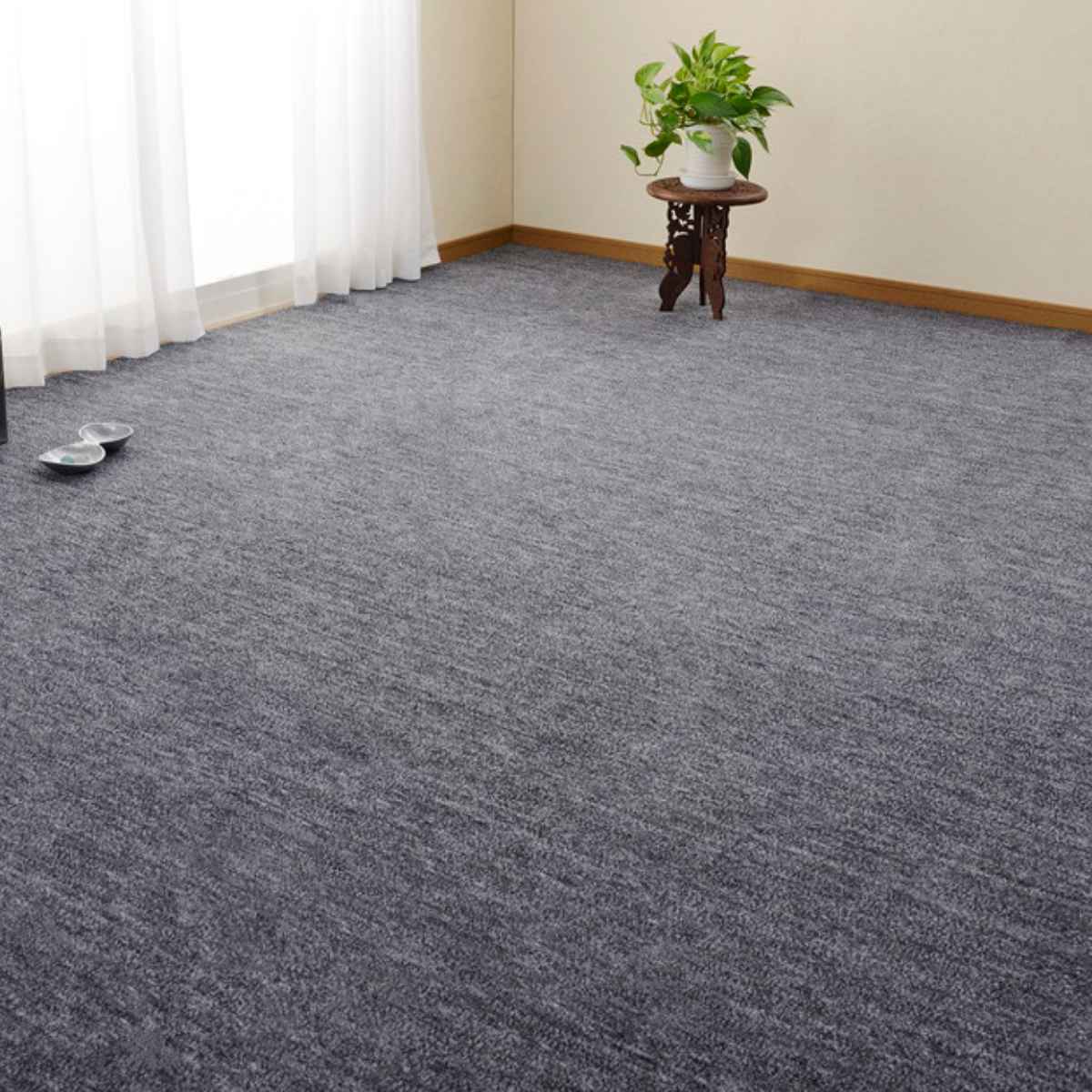 カーペット ラグ 江戸間2畳 平織カーペット ラウム カット可 ( 176×176cm ラグマット 江戸間 2帖 日本製 マット カットできる 敷き詰め タフトカーペット 平織り 床暖対応 ペットにやさしい カットパイル ) 【グリーン】 グリーン