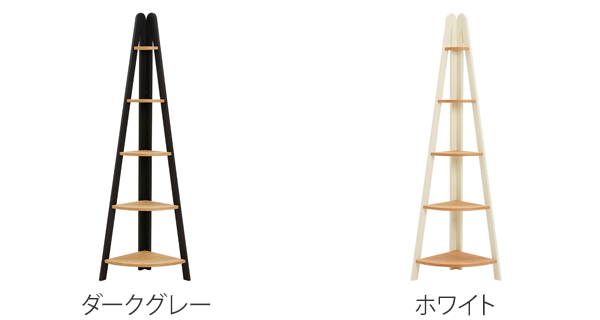 dショッピング |ウッドラック コーナーラック 5段 カントリー調 幅41cm