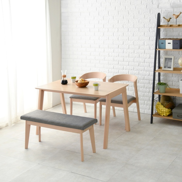 ダイニングテーブル 幅120cm 天然木 木製 テーブル 机 つくえ 4人掛け 四人掛け 北欧風 ( ダイニング 食卓 ダイニング家具 家具 リビングテーブル 木製テーブル 食卓机 ウッドテーブル 長方形 四角 北欧 ) 【ナチュラル】 ナチュラル