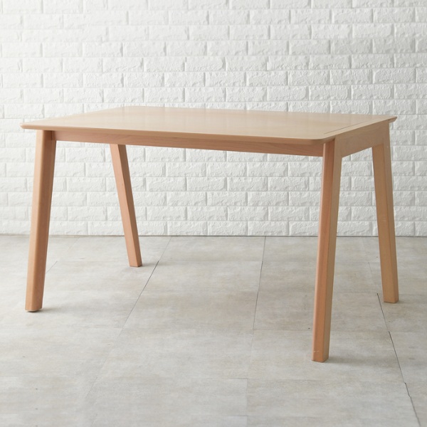 ダイニングテーブル 幅120cm 天然木 木製 テーブル 机 つくえ 4人掛け 四人掛け 北欧風 ( ダイニング 食卓 ダイニング家具 家具 リビングテーブル 木製テーブル 食卓机 ウッドテーブル 長方形 四角 北欧 ) 【ナチュラル】 ナチュラル