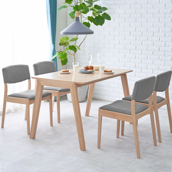 ダイニングテーブル 幅120cm 天然木 木製 テーブル 机 つくえ 4人掛け 四人掛け 北欧風 ( ダイニング 食卓 ダイニング家具 家具 リビングテーブル 木製テーブル 食卓机 ウッドテーブル 長方形 四角 北欧 ) 【ナチュラル】 ナチュラル