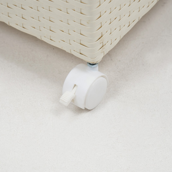 ランドリーボックス 70リットル ランドリーバスケット キャスター 大容量 ふた付 スリム ( 洗濯かご バスケット 隙間 収納 洗濯機横 ふた キャスター付き 脱衣かご ラック 洗濯物入れ 四角 70l 70L 目隠し 物入れ ) 【ホワイト】 ホワイト