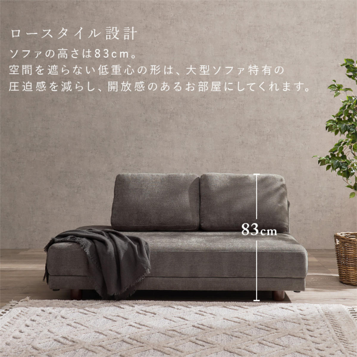 ソファ 2人掛け 幅164cm クッション2個付 エルマ ( 開梱設置 ローソファ フロアソファ 脚取り外しOK 座面 ゆったり クッション取り外し ファブリック 北欧 モダン スタイリッシュ ホテルライク ) 【アイボリー】 アイボリー