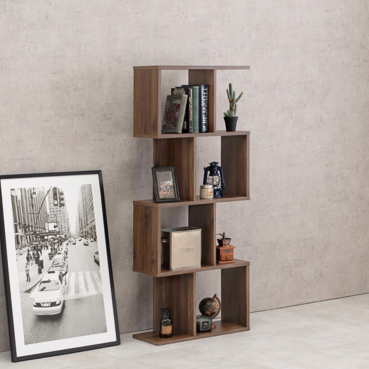 オープンラック 幅62cm 4段 A4対応 魅せる収納 ( ラック 棚 本棚 A4サイズ シェルフ 飾り棚 縦置き 横置き ディスプレイ 収納 間仕切り 背面化粧 四段 ブラウン ナチュラル ホワイト ) 【ナチュラル】 ナチュラル