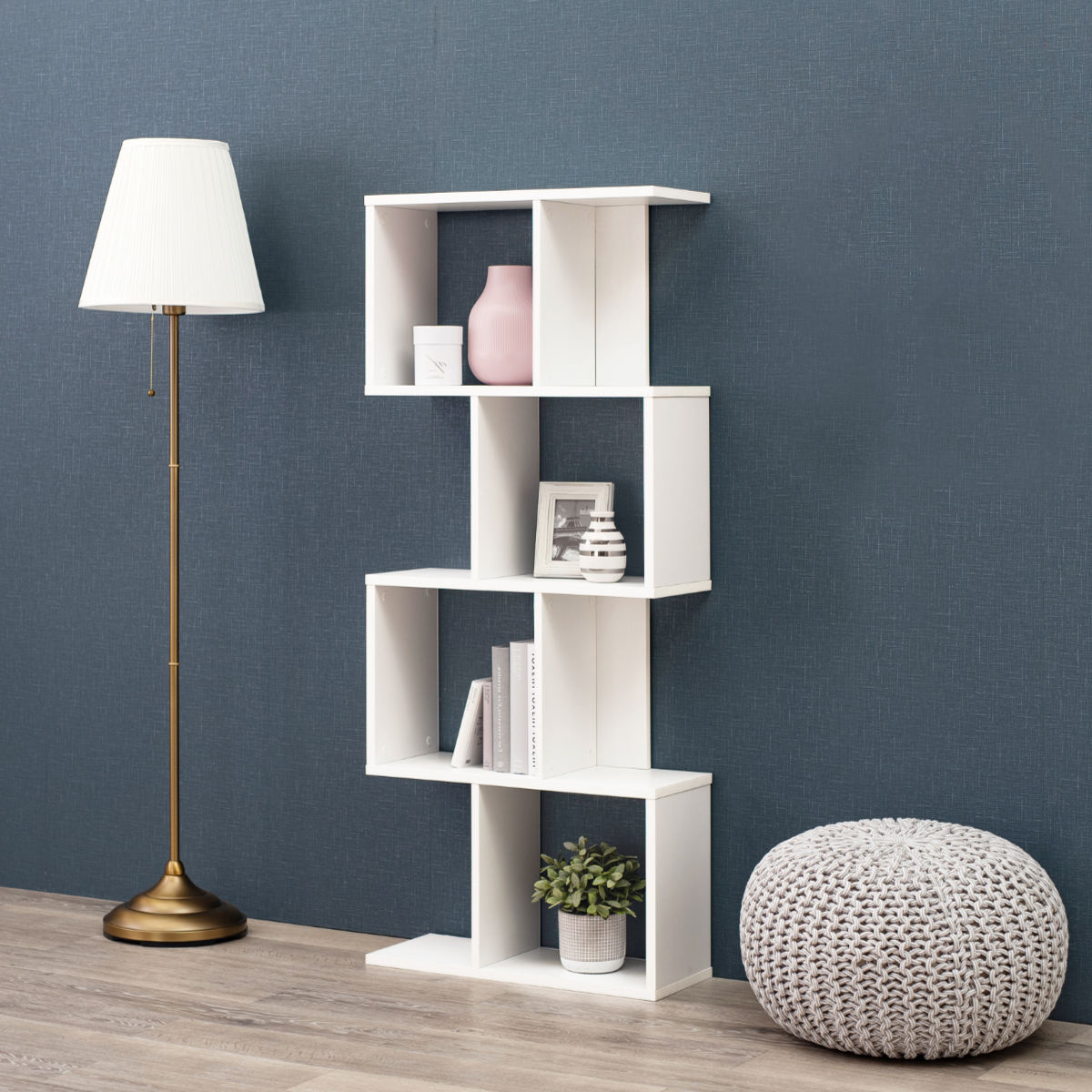 オープンラック 幅62cm 4段 A4対応 魅せる収納 ( ラック 棚 本棚 A4サイズ シェルフ 飾り棚 縦置き 横置き ディスプレイ 収納 間仕切り 背面化粧 四段 ブラウン ナチュラル ホワイト ) 【ナチュラル】 ナチュラル