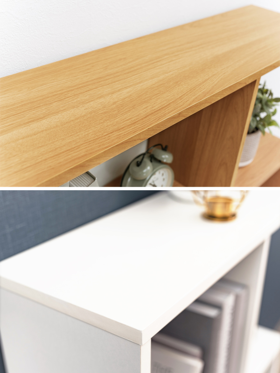 オープンラック 幅90cm 4段 A4対応 魅せる収納 ( ラック 棚 本棚 A4サイズ シェルフ 飾り棚 縦置き 横置き ディスプレイ 収納 間仕切り 背面化粧 四段 ブラウン ナチュラル ホワイト ) 【ブラウン】 ブラウン