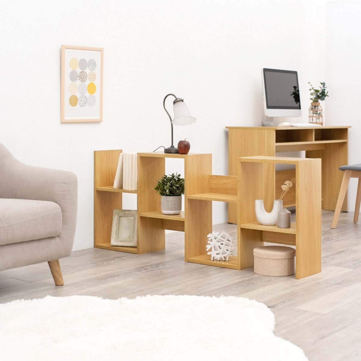 オープンラック 幅90cm 4段 A4対応 魅せる収納 ( ラック 棚 本棚 A4サイズ シェルフ 飾り棚 縦置き 横置き ディスプレイ 収納 間仕切り 背面化粧 四段 ブラウン ナチュラル ホワイト ) 【ブラウン】 ブラウン