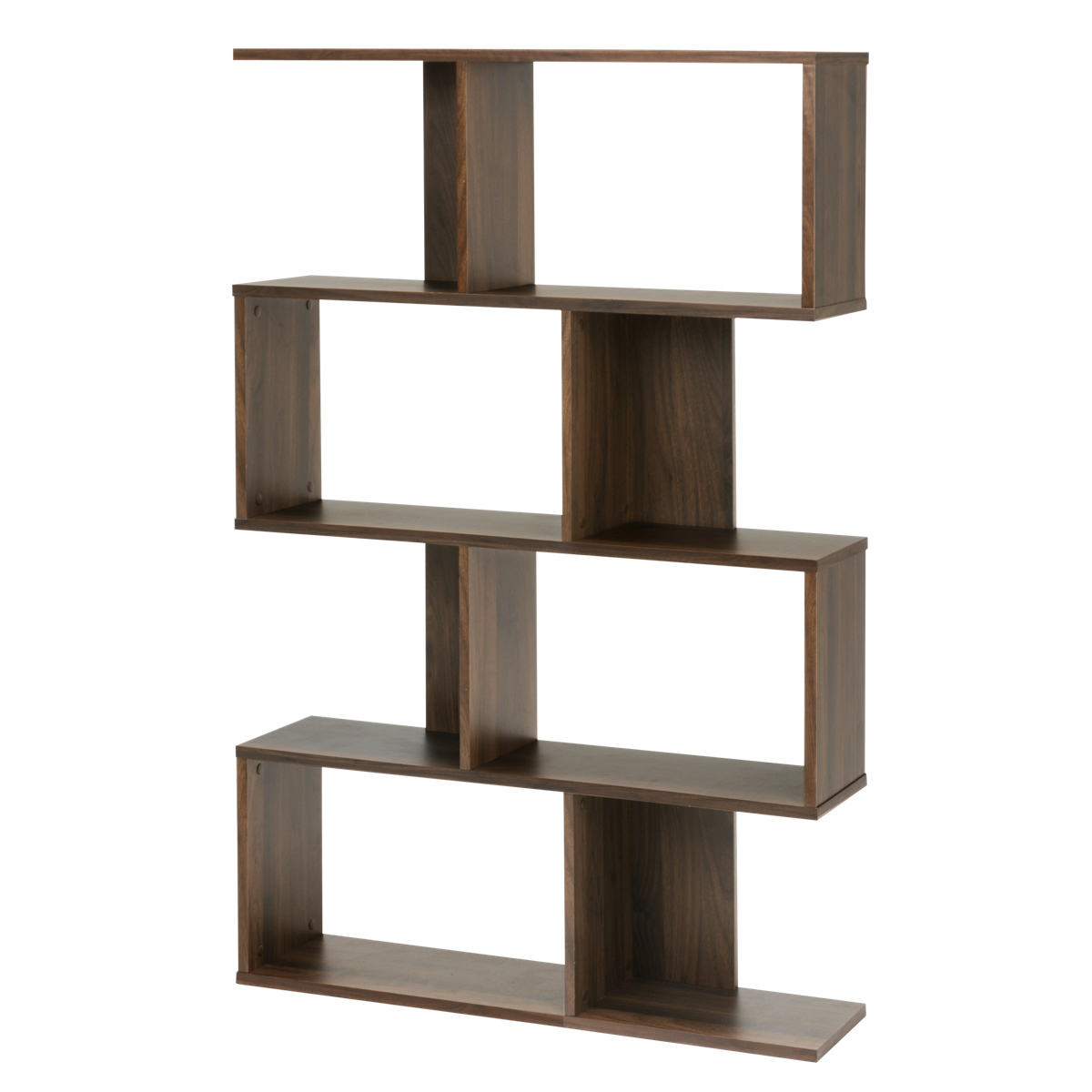 オープンラック 幅90cm 4段 A4対応 魅せる収納 ( ラック 棚 本棚 A4サイズ シェルフ 飾り棚 縦置き 横置き ディスプレイ 収納 間仕切り 背面化粧 四段 ブラウン ナチュラル ホワイト ) 【ブラウン】 ブラウン